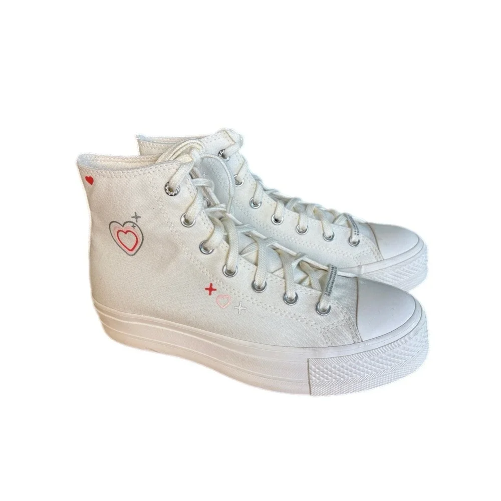 Converse Chuck Taylor All Star Lift Platform Womens‎ 9  "Y2K Heart" A109114C New - Picture 3 of 10